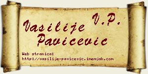 Vasilije Pavičević vizit kartica